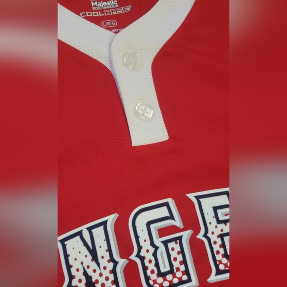 Los Angeles Angels Baseball MLB Men's Red Size Large Jersey T-Shirt - Picture 4 of 10